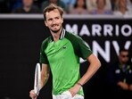 Russia's Daniil Medvedev reacts after winning his third round match against Canada's Felix Auger-Aliassime
