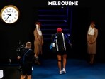 Poland's Iga Swiatek leaves the arena after losing her third round match against Czech Republic's Linda Noskova 