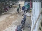 CCTV footage of the incident. Pit bull attacks the toddler. CCTV footage of the incident. Pit bull attacks the toddler.