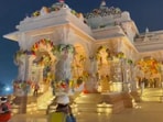 A screengrab of the Ram Temple from the video shared by DD News on X. A screengrab of the Ram Temple from the video shared by DD News on X.
