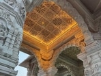 Customised ceiling lighting in Ram Mandir Temple in Ayodhya