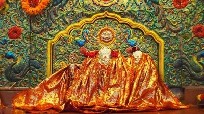 Lalita Devi Temple, Naimisharanya: The Lalita Devi Temple in Naimisharanya is dedicated to Goddess Lalita, a form of Goddess Parvati. It is believed to be one of the Shakti Peethas, where the goddess's body parts fell during the mythological event of Shiva's Tandava.&nbsp; (Pinterest)