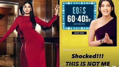 Nora Fatehi was shocked to see her lookalike endorsing a brand (Instagram) Nora Fatehi was shocked to see her lookalike endorsing a brand (Instagram)