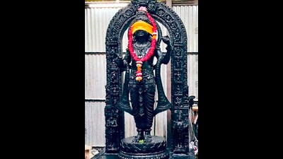 The Ram Lalla idol that was installed at the sanctum sanctorum of the Ram Temple in Ayodhya. (SOURCED) The Ram Lalla idol that was installed at the sanctum sanctorum of the Ram Temple in Ayodhya. (SOURCED)