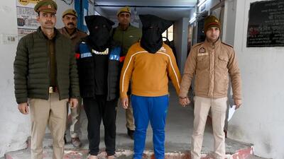 The two suspects have been arrested for allegedly being involved in planning and execution of Suraj’s murder, said officials. (Sunil Ghosh/HT Photo) The two suspects have been arrested for allegedly being involved in planning and execution of Suraj’s murder, said officials. (Sunil Ghosh/HT Photo)