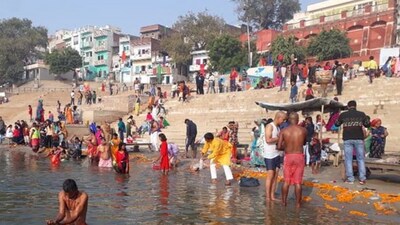 Triveni Sangam, Prayagraj: Triveni Sangam in Prayagraj is the confluence of three sacred rivers - the Ganges, the Yamuna, and the mythical Saraswati. It is one of the holiest pilgrimage sites in Hinduism, where devotees gather to take a holy dip and perform rituals to cleanse their sins.&nbsp; (ANI)