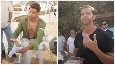Hrithik Roshan behind the scene of Ishq Jaisa Kuch. Hrithik Roshan behind the scene of Ishq Jaisa Kuch.