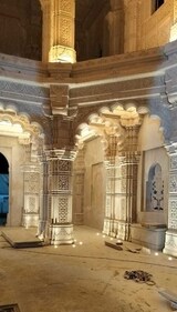Interior lighting inside Ram Mandir, Ayodhya Interior lighting inside Ram Mandir, Ayodhya