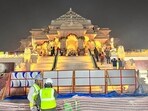 A glimpse of the illuminated Ram Temple in Ayodhya as preparations are underway ahead of the consecration ceremony A glimpse of the illuminated Ram Temple in Ayodhya as preparations are underway ahead of the consecration ceremony