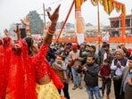Small stages have been constructed at multiple places on Ram Path which leads to the Shri Ram Janmabhoomi temple.
