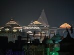 Ram Temple illuminated on Sunday, on the eve of the pran-pratishtha ceremony in Ayodhya. Ram Temple illuminated on Sunday, on the eve of the pran-pratishtha ceremony in Ayodhya.