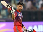 Rahmanullah Gurbaz in action for the Dubai Capitals Rahmanullah Gurbaz in action for the Dubai Capitals