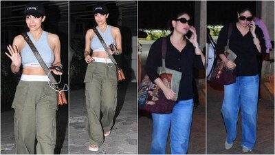 Kareena Kapoor and Malaika Arora rock effortlessly stylish casual looks: Watch (HT Photo/VarinderChawla) Kareena Kapoor and Malaika Arora rock effortlessly stylish casual looks: Watch (HT Photo/VarinderChawla)