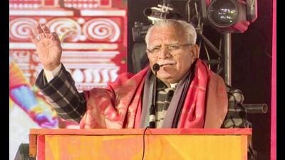 Haryana chief minister Manohar Lal Khattar (HT Photo)
