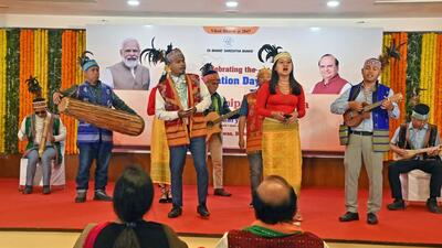 Meghalaya got a state anthem on the 52 Statehood Day on Sunday. (ANI) Meghalaya got a state anthem on the 52 Statehood Day on Sunday. (ANI)