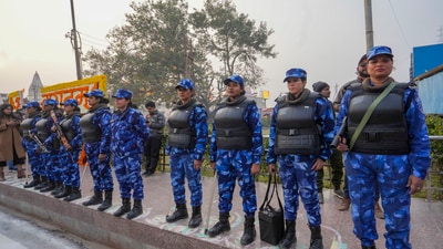 The state government has implemented technologies like night vision devices (NVDs) and CCTV cameras to monitor activities throughout Ayodhya. (PTI) The state government has implemented technologies like night vision devices (NVDs) and CCTV cameras to monitor activities throughout Ayodhya. (PTI)