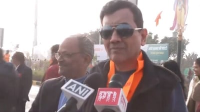 Celebrity Chef Sanjeev Kapoor in Ayodhya ahead of the 'pran pratishtha' ceremony. “I had never imagined that there could be an atmosphere like this. But there is a lot of curiosity, enthusiasm and joy. I would call myself fortunate for having received an invitation to the pran pratishtha ceremony tomorrow,” he said. (ANI) Celebrity Chef Sanjeev Kapoor in Ayodhya ahead of the 'pran pratishtha' ceremony. “I had never imagined that there could be an atmosphere like this. But there is a lot of curiosity, enthusiasm and joy. I would call myself fortunate for having received an invitation to the pran pratishtha ceremony tomorrow,” he said. (ANI)