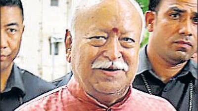 The RSS chief also said the construction of the temple signifies the “acceptance of the vision of life behind the character of Shri Ram by the modern Bharatiya society”. (ANI) The RSS chief also said the construction of the temple signifies the “acceptance of the vision of life behind the character of Shri Ram by the modern Bharatiya society”. (ANI)