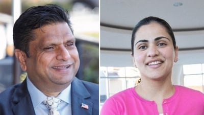 Ritesh Tandon has taken to X to call out Aisha Wahab for refusing to take action after several Indian temples were vandalised (Ritesh Tandon for Congress/Facebook, @SenAishaWahab/X) Ritesh Tandon has taken to X to call out Aisha Wahab for refusing to take action after several Indian temples were vandalised (Ritesh Tandon for Congress/Facebook, @SenAishaWahab/X)