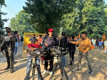 Director Priyadarshan shooting the documentary Jai Shri Ram: Ram Janambhoomi Ek Parichay in December last year Director Priyadarshan shooting the documentary Jai Shri Ram: Ram Janambhoomi Ek Parichay in December last year