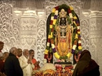 Ayodhya: Prime Minister Narendra Modi offers prayers before the idol of Ram Lalla during the 'Pran Pratishtha' rituals at the Ram Mandir, in Ayodhya. Ayodhya: Prime Minister Narendra Modi offers prayers before the idol of Ram Lalla during the 'Pran Pratishtha' rituals at the Ram Mandir, in Ayodhya.