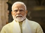 Prime Minister Narendra Modi after the 'Pran Pratishtha' ceremony at the Ram Mandir, in Ayodhya, Monday,