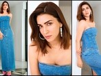 Kriti Sanon is currently busy with the promotions of her upcoming film "Teri Baaton Mein Aisa Uljha". Her back-to-back stunning promotional looks are a visual treat for all fashion lovers. A day ago, the gorgeous actress got dressed up in a black velvet gown and this time a stunning denim maxi dress, Kriti is proving her fashion prowess with her mesmerising looks. The diva is quite active on social media and her glam Insta-diaries filled with fashion-forward looks are a treasure trove of style inspiration for all her followers. Her latest radiant denim look is no exception and is sure to win your heart.