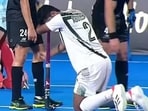 Pakistan player breaks down after final hooter