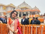 Kangana Ranaut is among the many Indian film industry actors who have arrived in Ayodhya to attend the Ram Mandir Pran Prathistha ceremony. The event is set to take place today, on Monday, January 22, 2024, with Prime Minister Narendra Modi presiding over the consecration ceremony of the 51-inch tall Ram Lalla's idol at the grand temple.&nbsp;