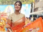 Shilpa Shetty paid a visit to the Siddhivinayak Temple. Shilpa Shetty paid a visit to the Siddhivinayak Temple.