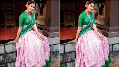 The actress took to Instagram to wipe away our Monday blues, uploading a series of stunning pictures accompanied by the caption "Tutti frutti cutie pattootie". (Instagram/@hegdepooja) The actress took to Instagram to wipe away our Monday blues, uploading a series of stunning pictures accompanied by the caption "Tutti frutti cutie pattootie". (Instagram/@hegdepooja)