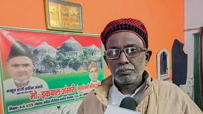Former litigant in Ayodhya land dispute case advocate Iqbal Ansari speaks to the media on Ram Temple, in Ayodhya on Saturday. (ANI) Former litigant in Ayodhya land dispute case advocate Iqbal Ansari speaks to the media on Ram Temple, in Ayodhya on Saturday. (ANI)