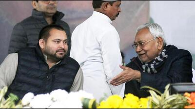 Bihar chief minister Nitish Kumar with deputy chief minister Tejashwi Yadav have been invited to the Bharat Jodo Nyay Yatra rally in Purnia on January 30. (HT File Photo/Santosh Kumar) Bihar chief minister Nitish Kumar with deputy chief minister Tejashwi Yadav have been invited to the Bharat Jodo Nyay Yatra rally in Purnia on January 30. (HT File Photo/Santosh Kumar)