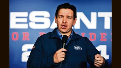 DeSantis said that while he had disagreements with the former president, Donald Trump was ‘superior’ to President Joe Biden. (AP) DeSantis said that while he had disagreements with the former president, Donald Trump was ‘superior’ to President Joe Biden. (AP)