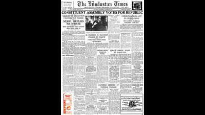 HT This Day: January 23, 1947 -- Constituent Assembly votes for Republic (HT) HT This Day: January 23, 1947 -- Constituent Assembly votes for Republic (HT)