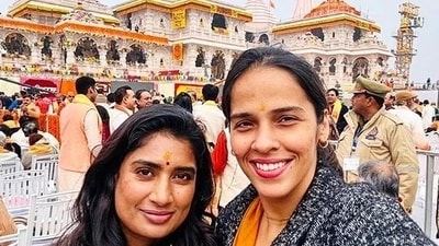 Mithali Raj shared a picture with Saina Nehwal from Ayodhya Mithali Raj shared a picture with Saina Nehwal from Ayodhya