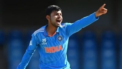 Vice-captain of the team, Pandey, 19, has had a strong beginning to the tournament in South Africa (Getty Images)