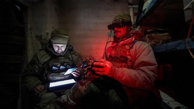 Ukrainian servicemen of the Rarog UAV squadron of the 24th Separate Mechanized Brigade operate a first-person view drone at a position near the town of Horlivka (Reuters) Ukrainian servicemen of the Rarog UAV squadron of the 24th Separate Mechanized Brigade operate a first-person view drone at a position near the town of Horlivka (Reuters)