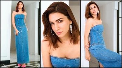 Kriti Sanon is currently busy with the promotions of her upcoming film "Teri Baaton Mein Aisa Uljha". Her back-to-back stunning promotional looks are a visual treat for all fashion lovers. A day ago, the gorgeous actress got dressed up in a black velvet gown and this time a stunning denim maxi dress, Kriti is proving her fashion prowess with her mesmerising looks. The diva is quite active on social media and her glam Insta-diaries filled with fashion-forward looks are a treasure trove of style inspiration for all her followers. Her latest radiant denim look is no exception and is sure to win your heart. (Instagram/@kritisanon) Kriti Sanon is currently busy with the promotions of her upcoming film "Teri Baaton Mein Aisa Uljha". Her back-to-back stunning promotional looks are a visual treat for all fashion lovers. A day ago, the gorgeous actress got dressed up in a black velvet gown and this time a stunning denim maxi dress, Kriti is proving her fashion prowess with her mesmerising looks. The diva is quite active on social media and her glam Insta-diaries filled with fashion-forward looks are a treasure trove of style inspiration for all her followers. Her latest radiant denim look is no exception and is sure to win your heart. (Instagram/@kritisanon)