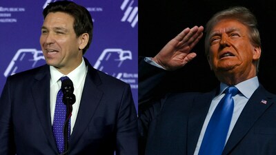 Florida Governor Ron DeSantis and former US President Donald Trump (AFP/Reuters) Florida Governor Ron DeSantis and former US President Donald Trump (AFP/Reuters)