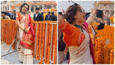 Kangana Ranaut shares her excitement at Ram Mandir ceremony in Ayodhya. Kangana Ranaut shares her excitement at Ram Mandir ceremony in Ayodhya.