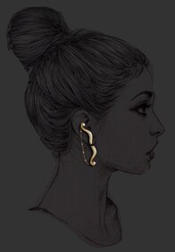 Customised dhanush-shaped earrings from jewellery designer Ambar Pariddi Sahai Customised dhanush-shaped earrings from jewellery designer Ambar Pariddi Sahai