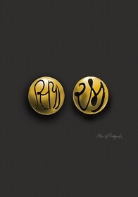 Sita Ram engraved studs by jewellery designer Ambar Pariddi Sahai Sita Ram engraved studs by jewellery designer Ambar Pariddi Sahai