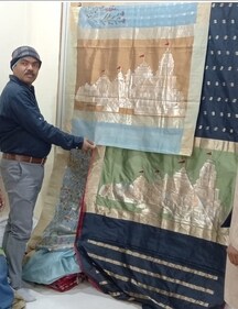 Chandrakala pattern saree made by Kashi weaver Sarvesh Srivastava Chandrakala pattern saree made by Kashi weaver Sarvesh Srivastava