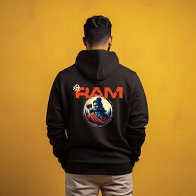 .A graphic hoodie featuring a new-age illustration of Shri Ram, by Prabhu Bhakti .A graphic hoodie featuring a new-age illustration of Shri Ram, by Prabhu Bhakti