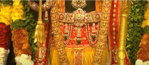 From head to toe, the idol has been bejewelled.