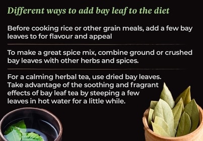 Before cooking rice or other grain meals, add a few bay leaves. The essence of the bay leaves permeates the grains and gives your dinner a pleasant backdrop. Before cooking rice or other grain meals, add a few bay leaves. The essence of the bay leaves permeates the grains and gives your dinner a pleasant backdrop.