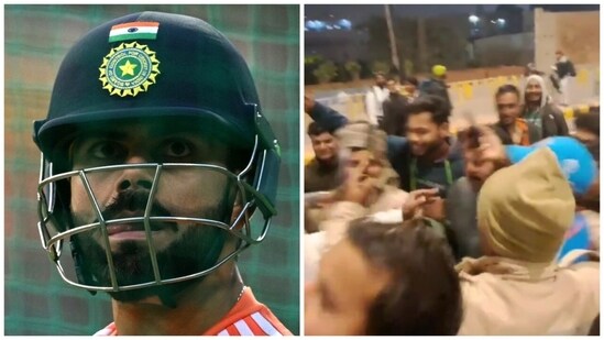 Kohli's doppelganger was mobbed by fans for selfies in Ayodhya (X-AFP)
