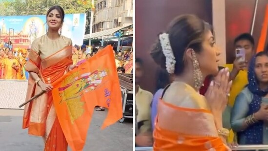 Shilpa Shetty paid a visit to the Siddhivinayak Temple.