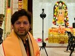 Fashion designer Manish Tripathi at Shri Ram Temple in Ayodhya Fashion designer Manish Tripathi at Shri Ram Temple in Ayodhya